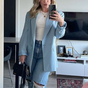 Oversized baby blue blazer